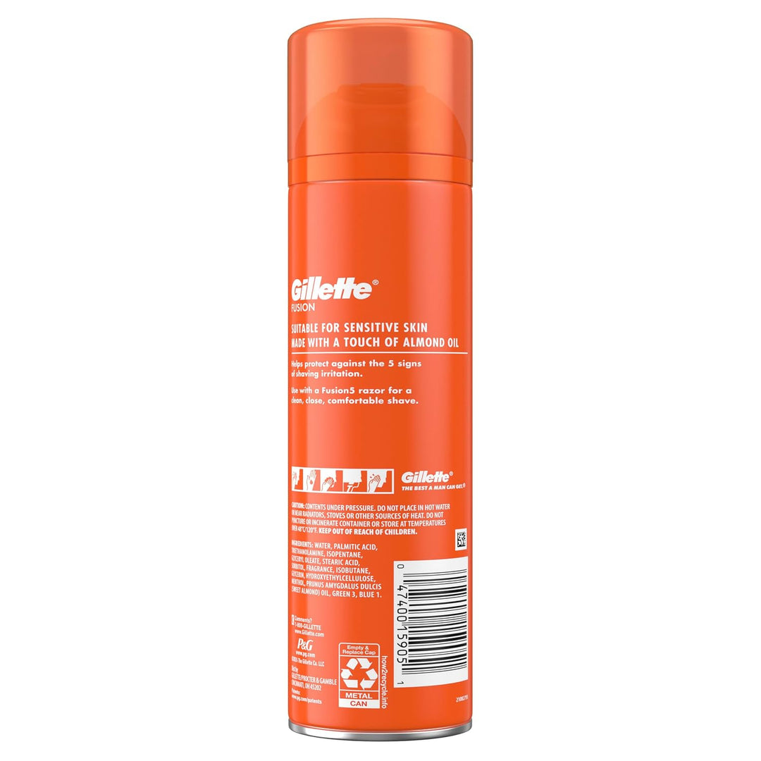 Gillette Fusion Gel para afeitar, gel de hidra puro y delicado, 7 oz