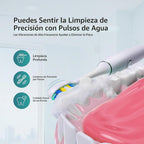 Combo de cepillo de dientes eléctrico con hilo dental de agua | Sistema de cuidado bucal de encimera 2 en 1 | 10 niveles de presión, 25-160 PSI | Tanque de 20 onzas, 6 puntas de chorro y 2