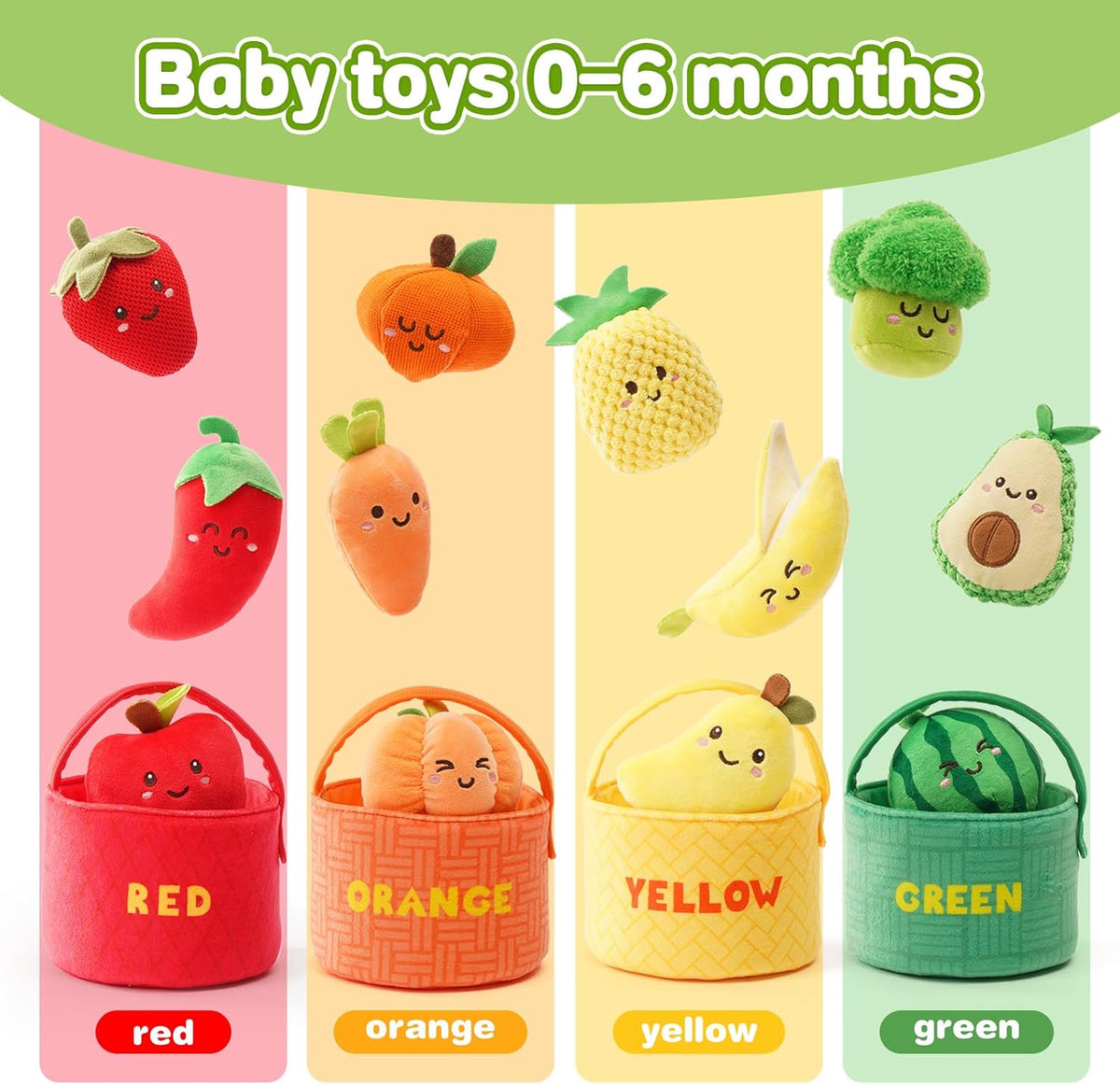 Juguetes sensoriales para bebés cesta de aprendizaje