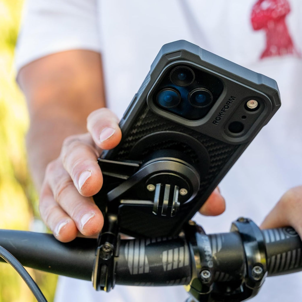 Rokform Funda resistente para iPhone 17 Pro Max + soporte de teléfono para bicicleta superior
