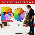 Rueda de premio de 24 pulgadas, rueda giratoria ajustable con base