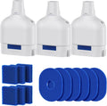 Filtros de fuente de agua para gatos, paquete de 3 filtros de repuesto para fuente de agua de acero inoxidable, filtro de cinco etapas para fuente de agua de acero inoxidable, juego de filtros