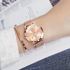 OLEVS Relojes para Mujer Elegante Rosado Oro Cadenita pequeña Pulsera de dama Reloj