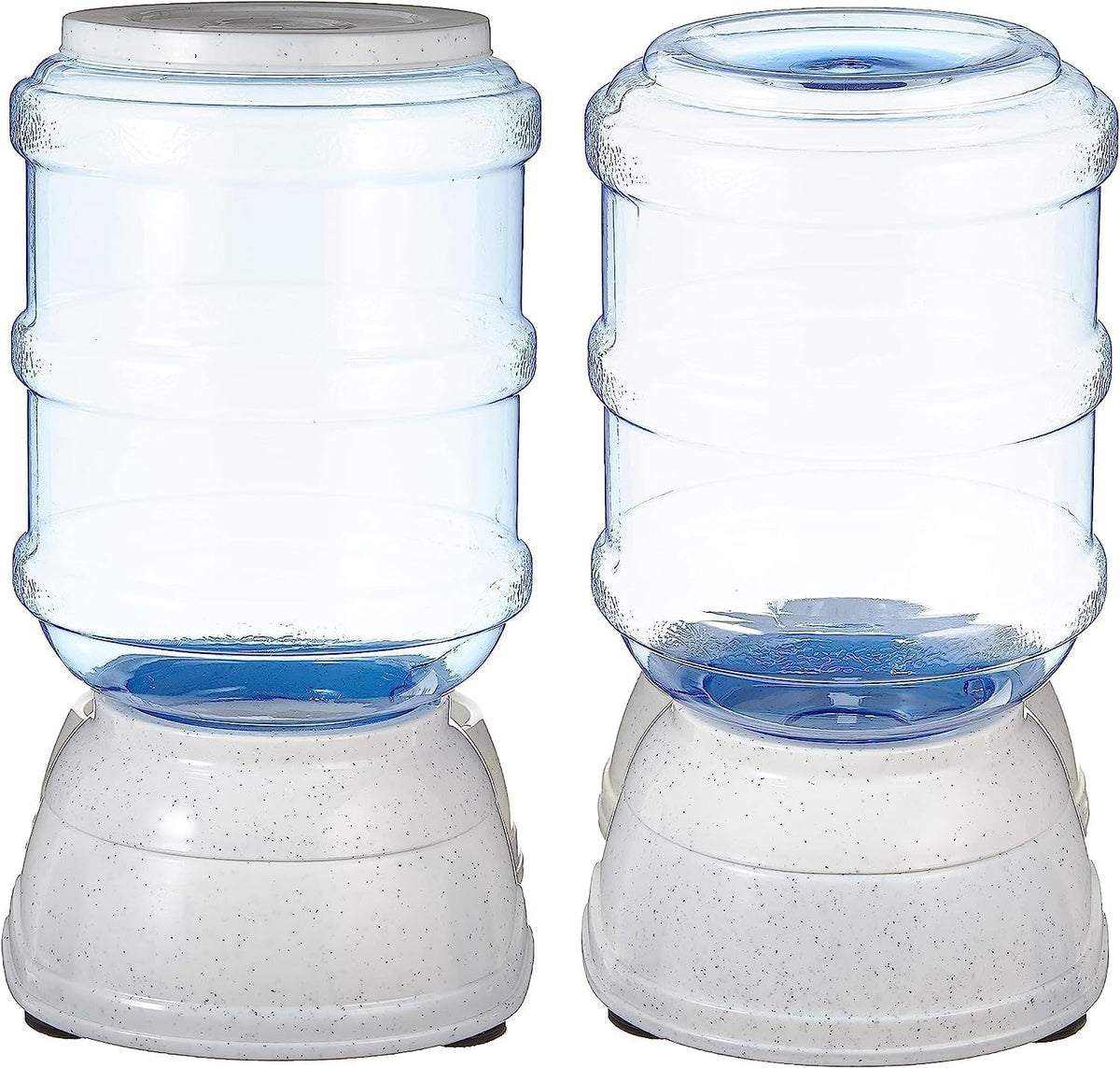 Amazon Basics Dispensador automático de agua para mascotas y alimentador de alimentos por gravedad para gatos y perros, fácil de limpiar, alimentador de alimentos de 152 onzas líquidas