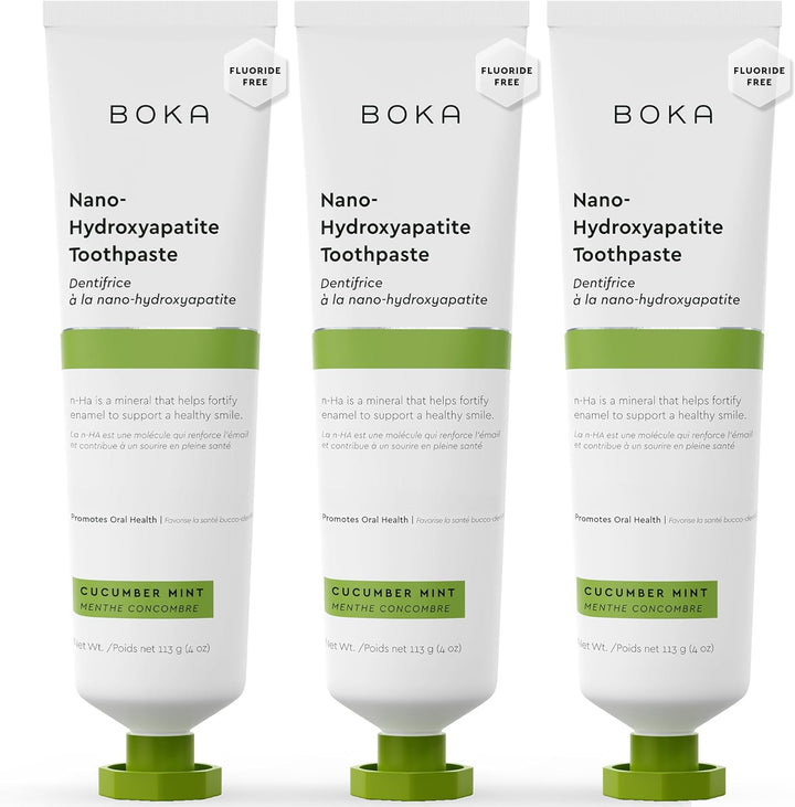 Boka Pasta de dientes sin flúor, pasta de dientes nano hidroxiapati...