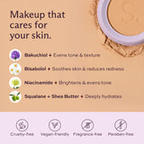 Subtl Beauty Polvo BB + cepillo facial de doble extremo, mediano 4...