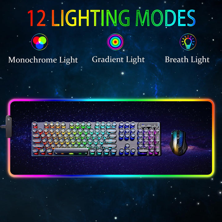 Armanza Alfombrilla de mouse para juegos RGB, alfombrilla de mouse...
