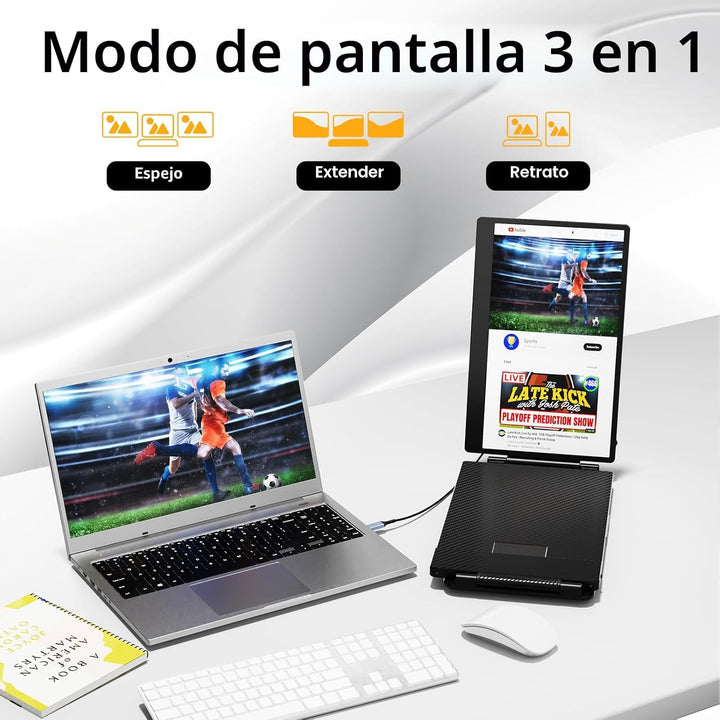 KEFEYA Extensor de pantalla para laptop, monitor triple portátil de...