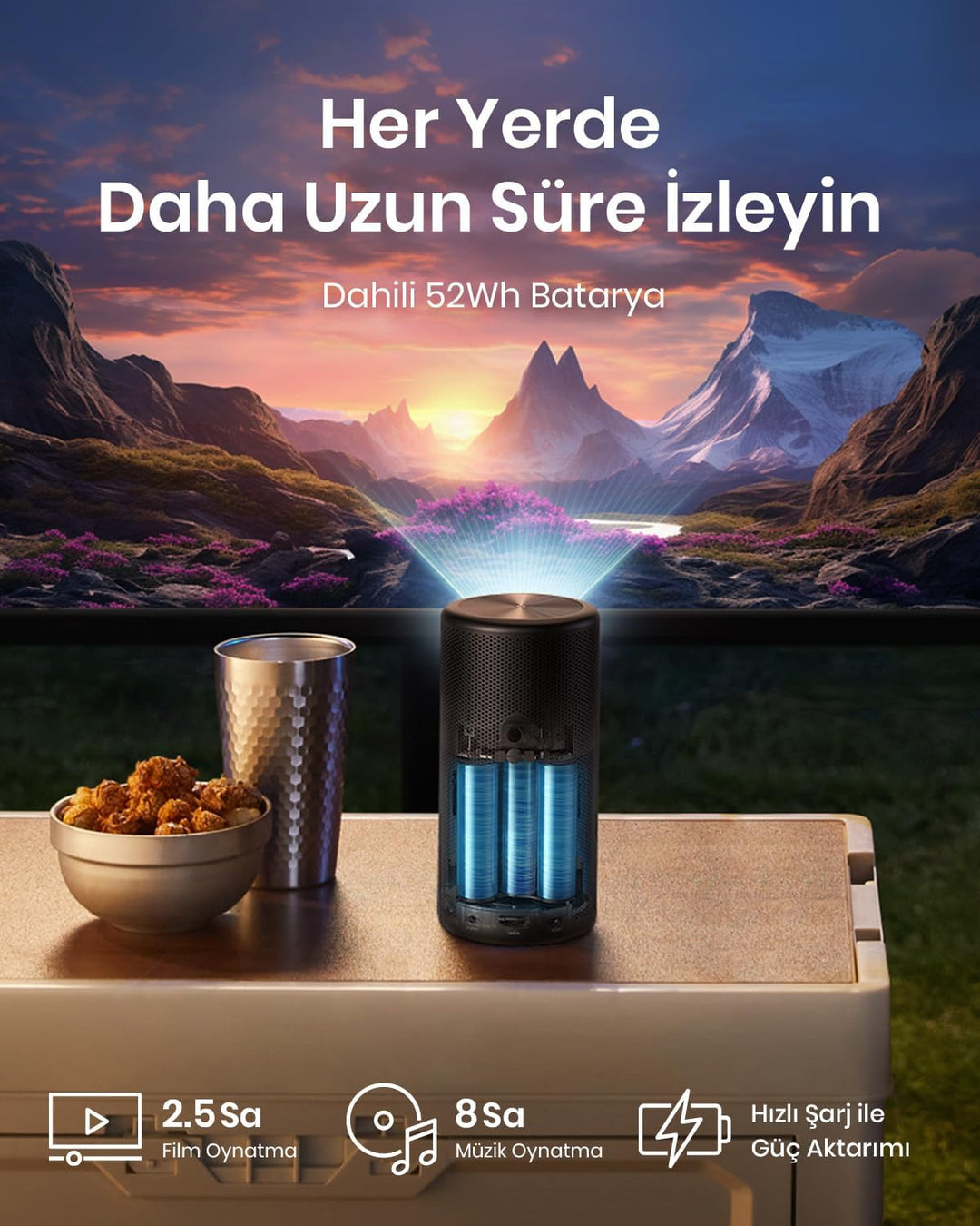 NEBULA Capsule 3 Láser, Mini Proyector de TV Inteligente Wi-Fi Port...