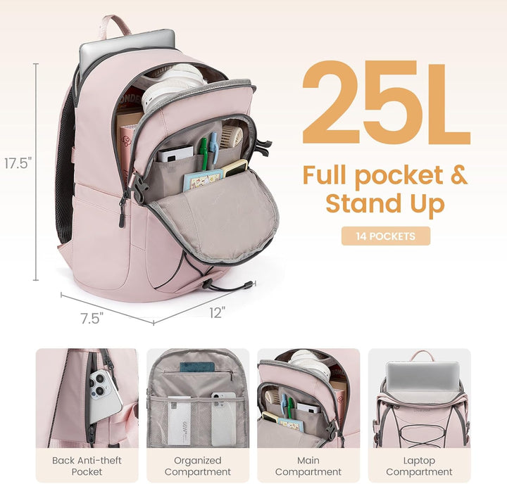 LOVEVOOK Mochila para hombre con bolsillo gigante para vaso, mochil...