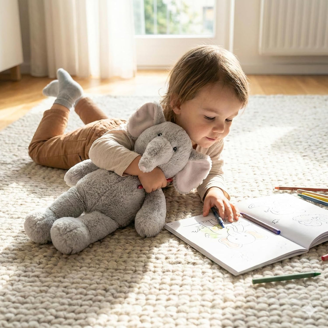 WEIGEDU Oso de peluche de elefante, juguetes de elefante de peluche...