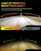 Termitor Último combo de bombillas LED 9005 H11, 200,000 lm de luz alta/baja, vida útil de más de 85,000 horas, 6500 K blanco frío, tamaño halógeno real 1:1 H9 HB3 HID kits de iluminación de coche