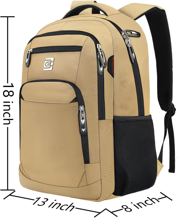 Mochila para Laptop Volher, Caqui, 15,6 pulg., Computadora portátil