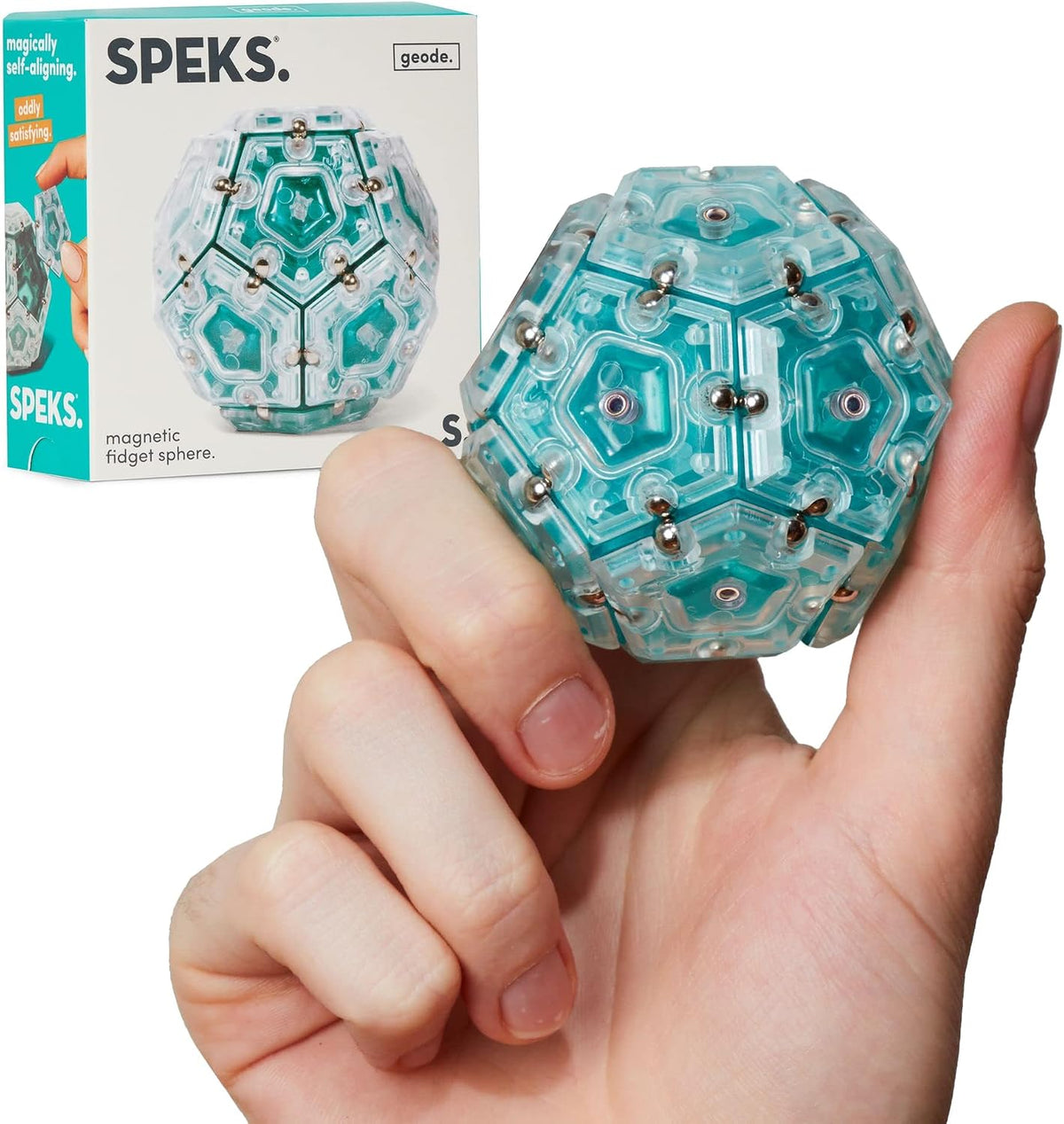 Speks Geode - Esfera magnética, herramienta sensorial para aliviar el estrés y concentrarse