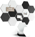 Paquete de 12 azulejos hexagonales de fieltro para tablón de
