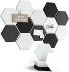 Paquete de 12 azulejos hexagonales de fieltro para tablón de