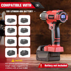 Pistola de calor compatible con batería Milwaukee de 18 V (solo herramienta