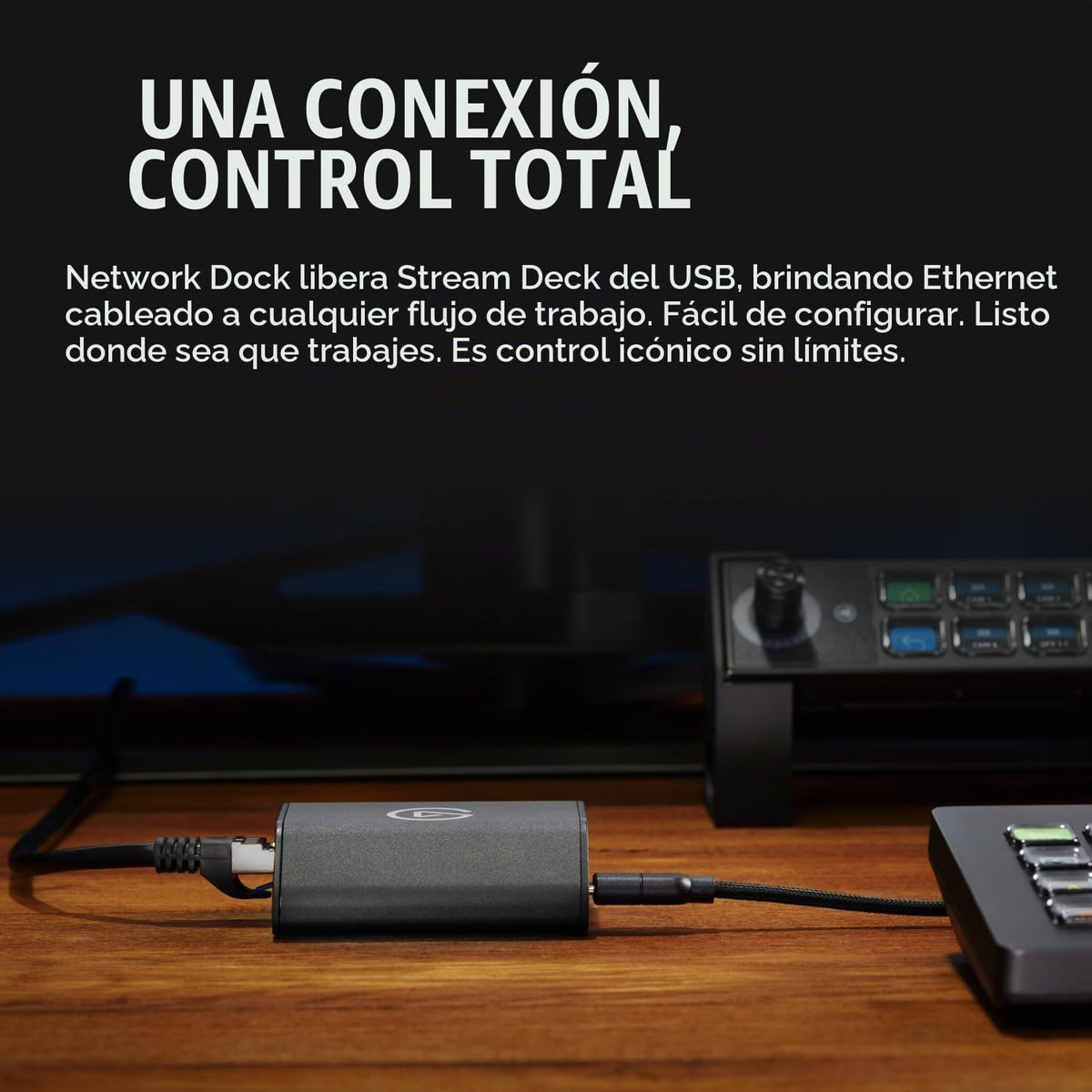 Elgato Base de red, adaptador Ethernet para Stream Deck