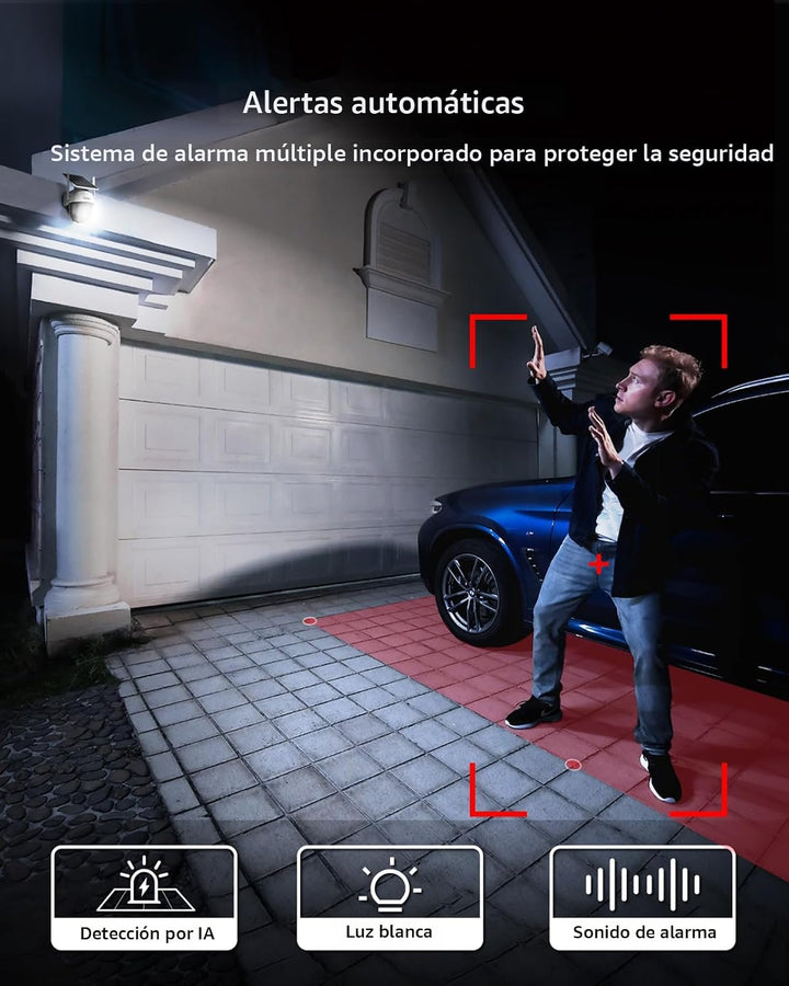 aosu Cámara solar inalámbrica para exteriores, cámara de seguridad...