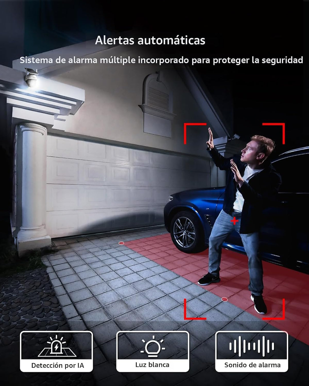 AOSU Cámara solar de seguridad para exteriores \u2013 Cámaras de se...