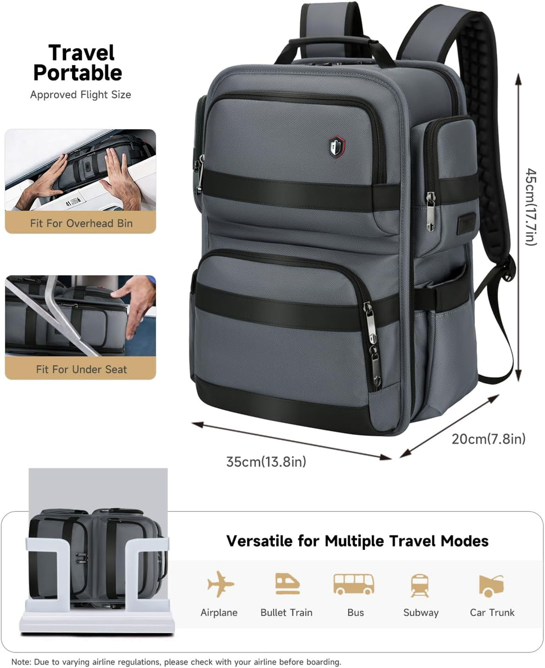 RoyalAnt Mochila de trabajo para hombres, mochila para laptop de 17...