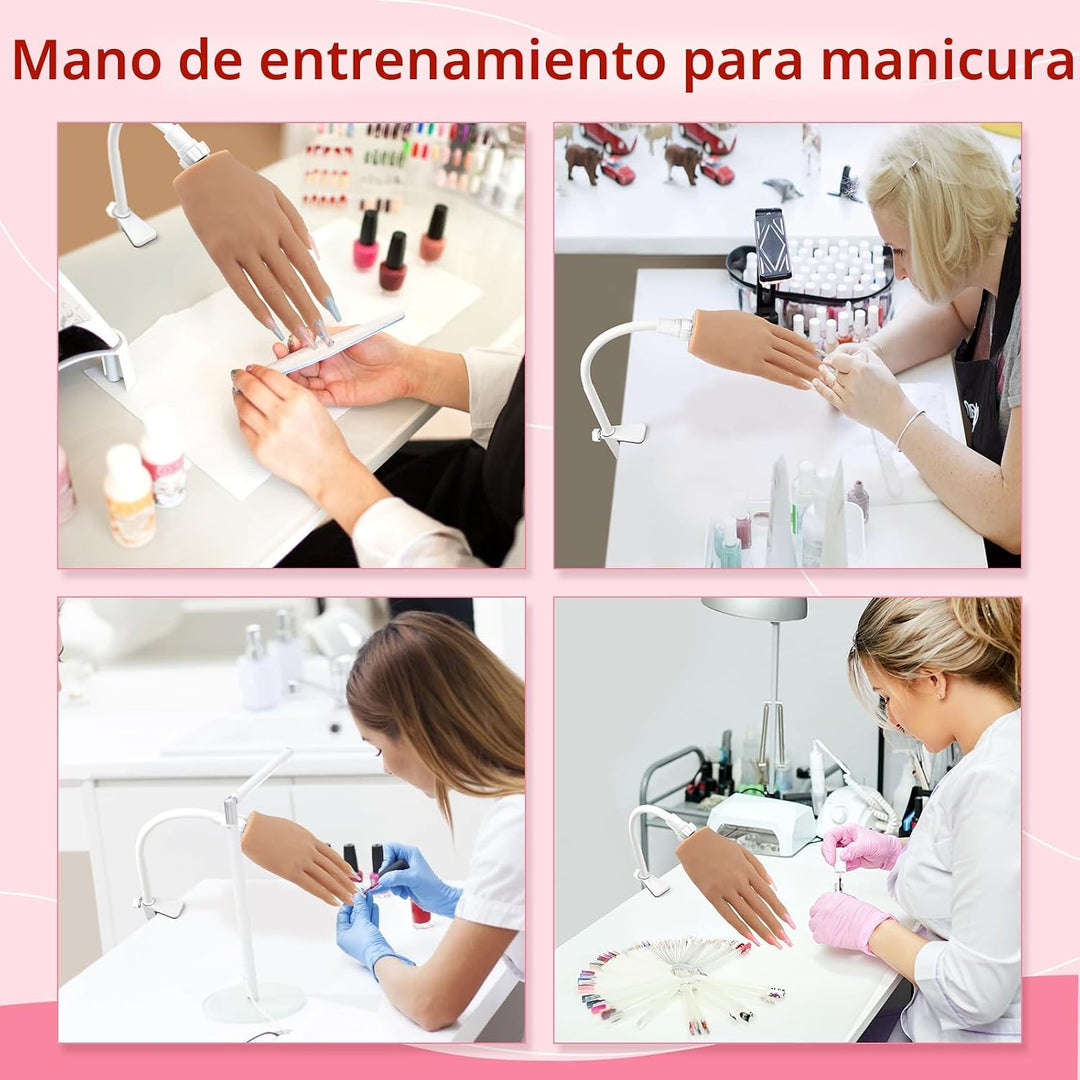 LIONVISON Mano de práctica para uñas acrílicas, práctica de mano de...