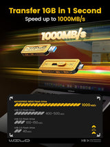 MOVE SPEED 1TB Disco SSD Externo 1000MB\/s Velocidad de Lectura y E...