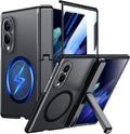 Temdan Funda para Samsung Galaxy Z Fold 8, compatible con MagSafe, protector de pantalla HD integrado y función atril, protección de bisagra, translúcida, mate, a prueba de golpes, para Z Fold de 8