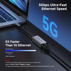 Cable Matters Adaptador USB C a Ethernet de 5 Gb, 5 Gigabit Ethernet a USB