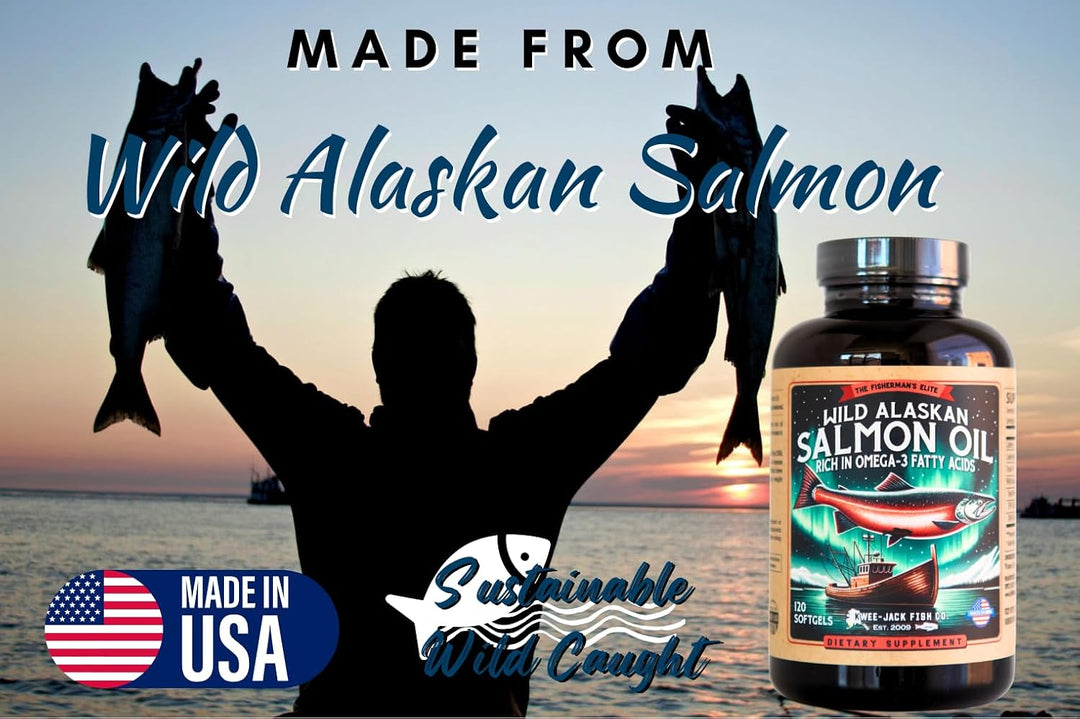 Suplemento Omega 3 de aceite de pescado de salmón salvaje de Alaska...