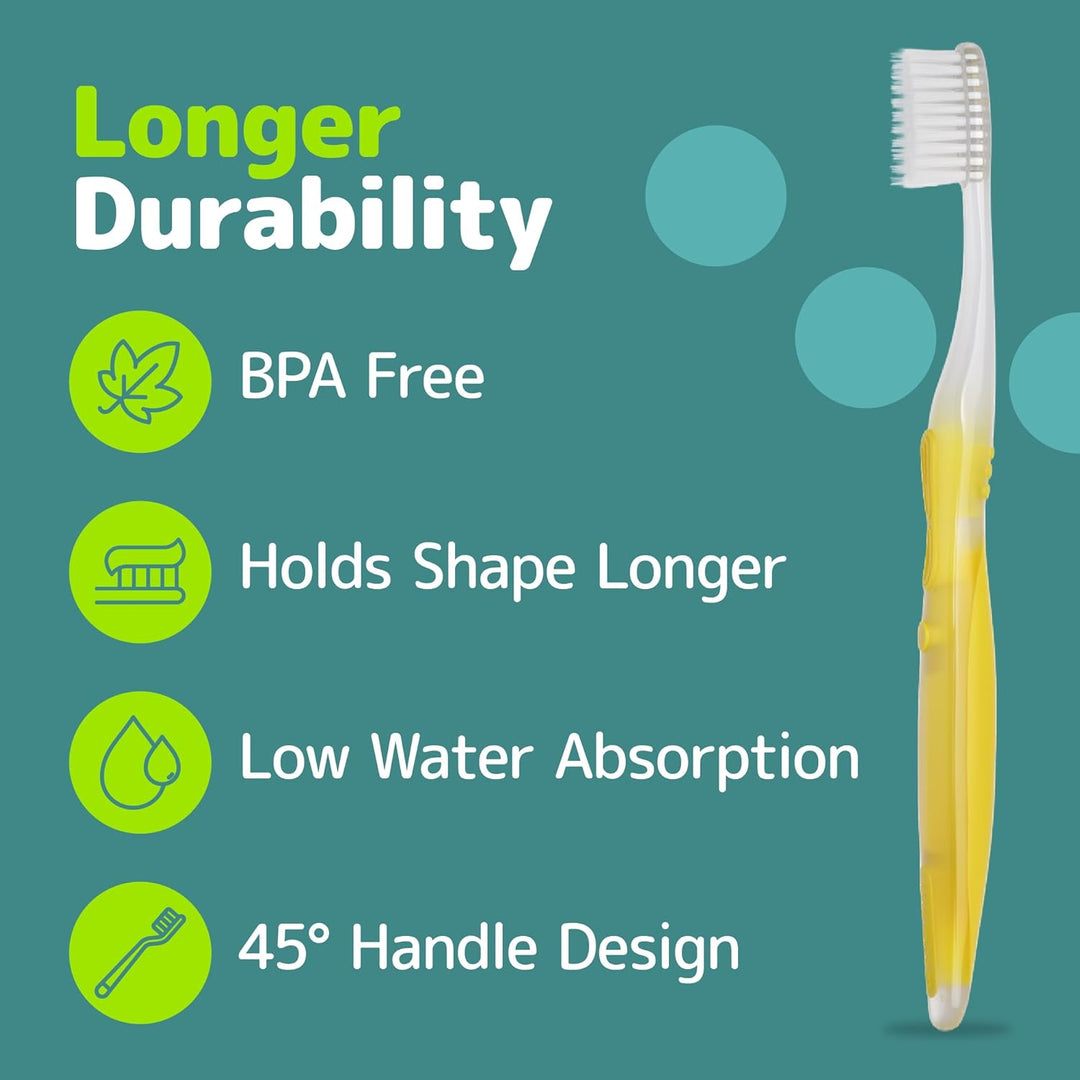 NIMBUS Cepillos de dientes extra suaves (cabeza regular), diseño pe...