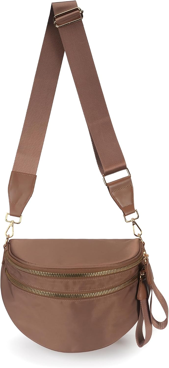 Bolso cruzado espacioso de nylon, bolsa de cintura, bolsos, billeteras, carteras de moda, bolso de hombro para mujer