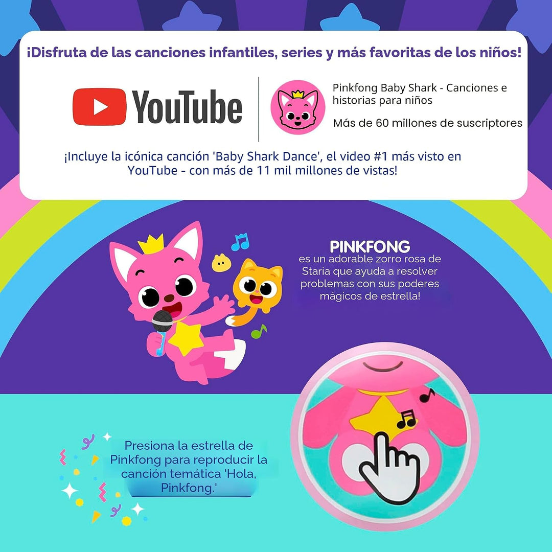 Pinkfong Juguetes de peluche cantando, juguetes de animales de pelu...