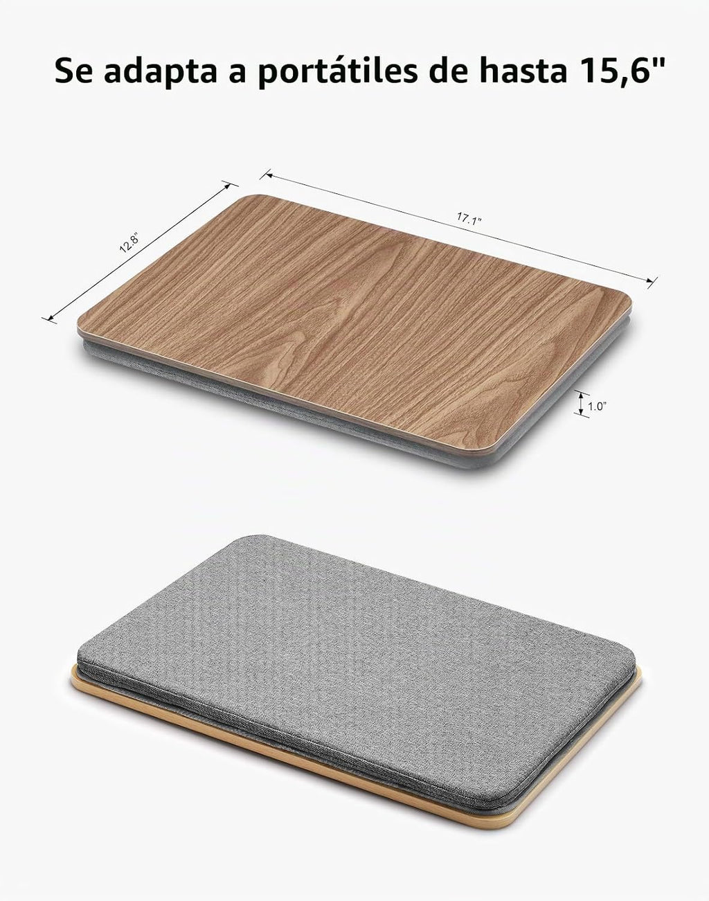 Escritorio Portátil para Laptop con Cojín de Almohada, Se Adapta a Laptops de hasta 15.6 Pulgadas, Soporte para Regazo para Cama y Sofá y Alfombra, Soporte para Libro/Tableta/Tablero de Dibujo