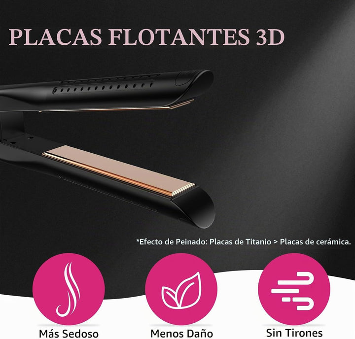 SKIMI Airflow Styler 2.0 - Plancha plana de titanio y rizadora, 96...
