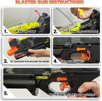 YTSWELE Pistola Blaster con gafas protectoras con pistón de resorte y 100 rondas para hasta 110 FPS compatible con dardos Nerf Hyper Rounds, fácil de recargar, soporta hasta 50 rondas (camuflaje)
