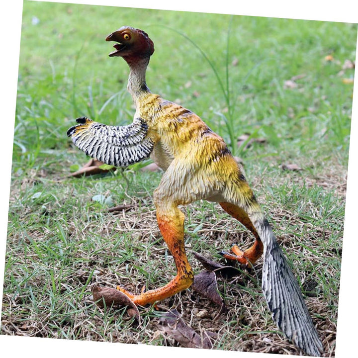 Modelo realista de dinosaurio Sinosauropteryx para niños