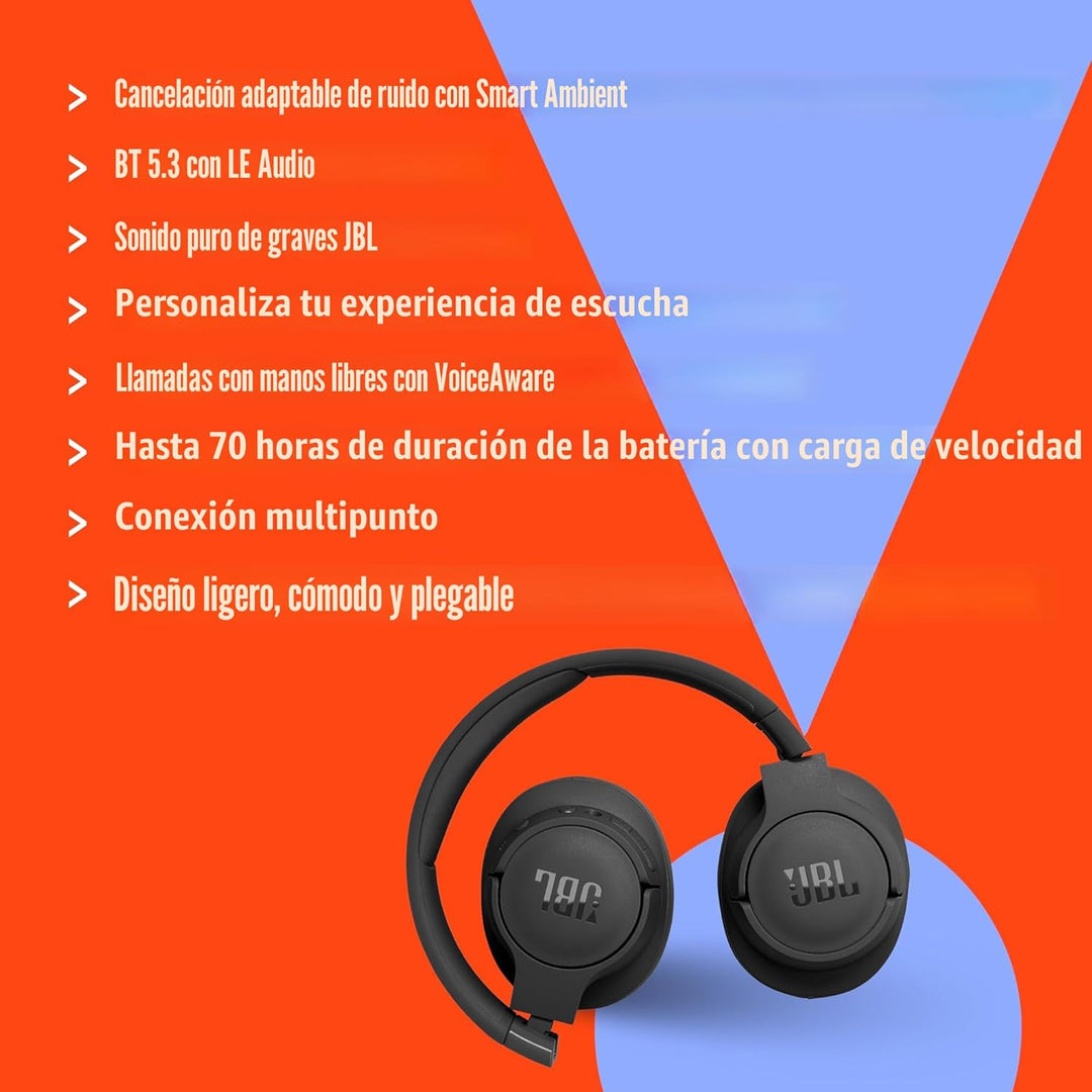 JBL Tune 770NC - Cancelación de ruido adaptable con auriculares ina...
