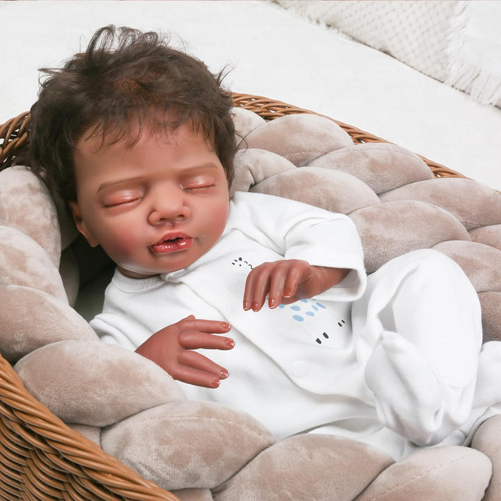 CHAREX Muñecas de bebé Reborn realistas negras - Muñeca de bebé rea...