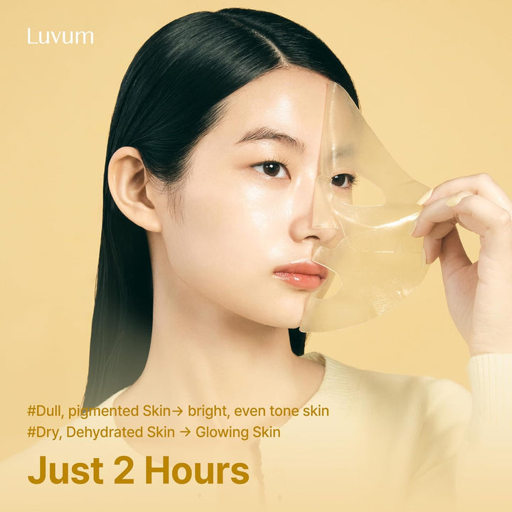LUVUM Afterglow Yuja Máscara de gel, vitamina C, máscara de hidroge...