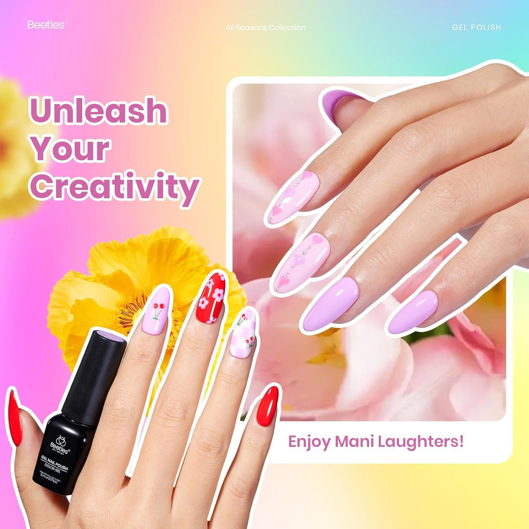 Beetles - Juego de esmaltes de gel primaverales, 36 colores pastel,...
