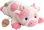 Mewaii Animales de peluche ponderados de la vaca de la fresa de felpa