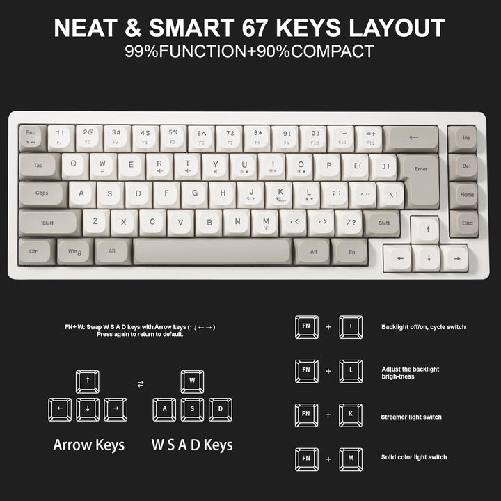 Teclado de membrana RGB para juegos con cable. Teclado de computado...