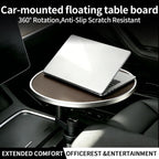 Bandeja y portavasos para automóvil, escritorio giratorio de 360° para computadora portátil, bandeja para volante, mesa de bandeja de comida para automóvil para comer, soporte automático para
