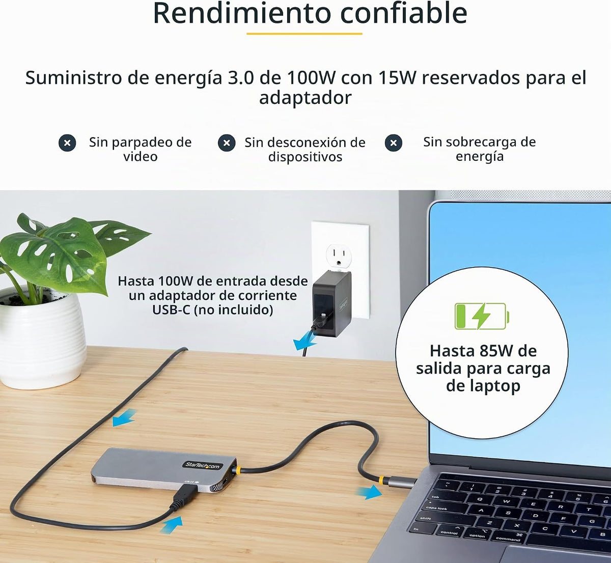 StarTech.com, 127B-USBC-MULTIPORT, hub USB 2.0, alimentado