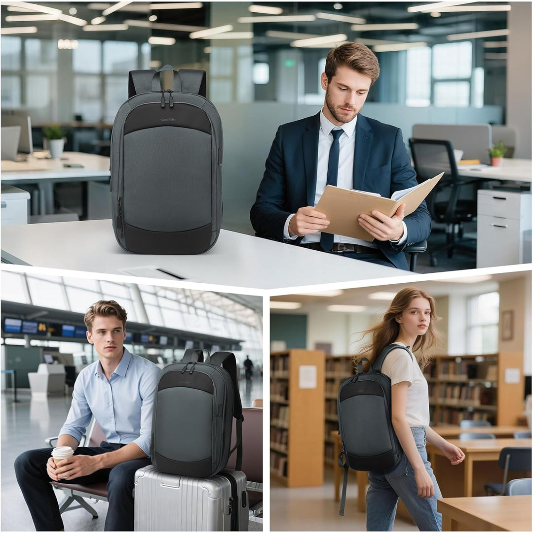 SUIKIHUM Mochila delgada para laptop para hombres y mujeres, bolsa...