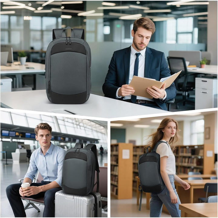 SUIKIHUM Mochila delgada para laptop para hombres y mujeres, bolsa...