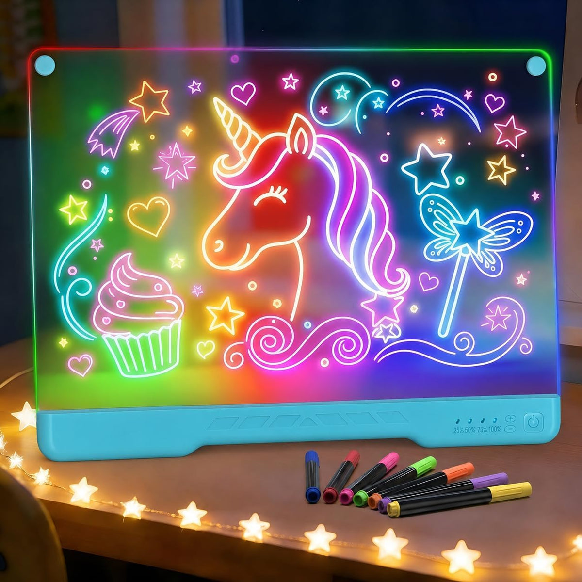 Tablero de dibujo LED de 17 pulgadas para niños, regalo de cumpleaños para