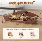 Cama rascador de cartón para gatos de interior de 26 pulgadas, 1