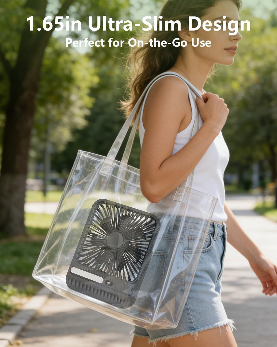 BIVBTP Ventilador de escritorio portátil de 7 pulgadas y 8000 mAh \...